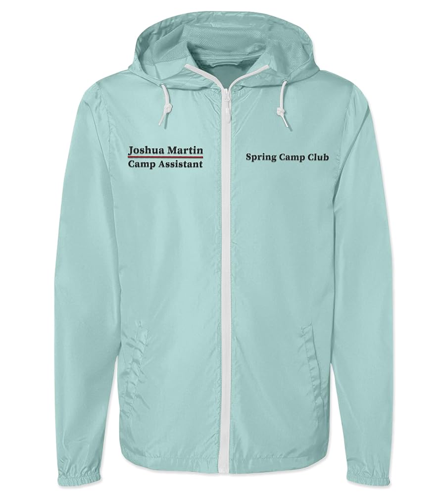 TEEAMORE Custom Windbreaker Embroidery Full Zip Jacket
